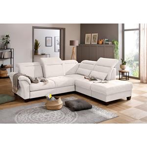 Premium collection by Home affaire Hoekbank Solvei met ottomane-afsluitelement en zitdiepteverstelling, naar keuze ook met verstelbaar hoofdeind en slaapfunctie, binnenvering