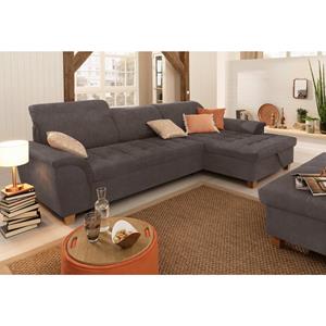 Home affaire Hoekbank Lyla met récamier, naar keuze met verstelbare rugleuning en extra met bed + bedkist