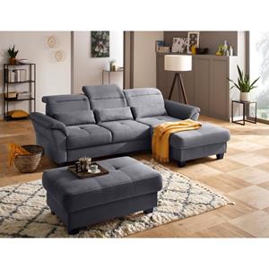 Premium collection by Home affaire Hoekbank Solvei met récamier-afsluitelement en zitdiepteverstelling. naar keuze ook met verstelbaar hoofdeind en slaapfunctie, binnenvering