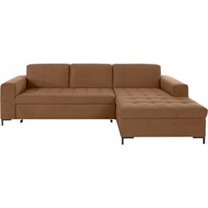 OTTO products Ecksofa "Grazzo", hochwertige Stoffe aus recyceltem Material, Steppung im Sitzbereich, wahlweise mit Bettfunktion und Bettkasten