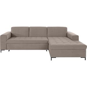 OTTO products Ecksofa "Grazzo", hochwertige Stoffe aus recyceltem Material, Steppung im Sitzbereich, wahlweise mit Bettfunktion und Bettkasten