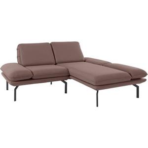 OTTO products Ecksofa "Bennid", Wahlweise mit Arm- und Rückenfunktion, alle Stoffe aus recyceltem Material, hohe Metallbeine