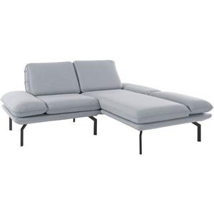 OTTO products Ecksofa "Bennid", Wahlweise mit Arm- und Rückenfunktion, alle Stoffe aus recyceltem Material, hohe Metallbeine