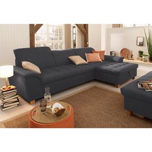 Home affaire Hoekbank Lyla met récamier, naar keuze met verstelbare rugleuning en extra met bed + bedkist