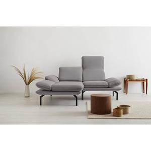 OTTO products Ecksofa "Bennid", Wahlweise mit Arm- und Rückenfunktion, alle Stoffe aus recyceltem Material, hohe Metallbeine