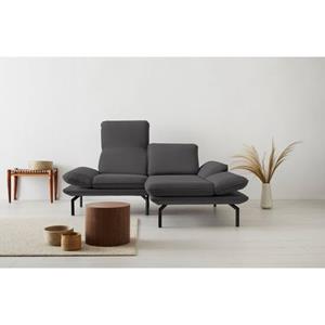 OTTO products Ecksofa "Bennid", Wahlweise mit Arm- und Rückenfunktion, alle Stoffe aus recyceltem Material, hohe Metallbeine