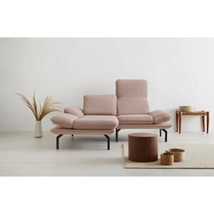 OTTO products Ecksofa "Bennid", Wahlweise mit Arm- und Rückenfunktion, alle Stoffe aus recyceltem Material, hohe Metallbeine