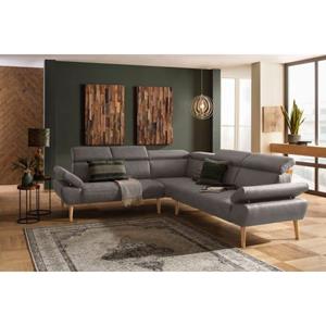 Premium collection by Home affaire Ecksofa "Trapino", Mit Kopf- und Armteilverstellung, langer Schenkel wahlweise links oder rechts, 3 Bezugsqualitäten