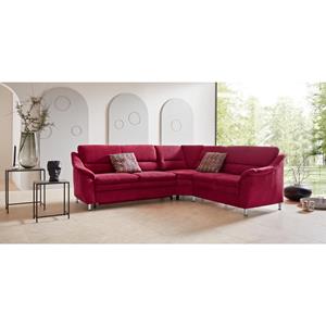 Places of Style Hoekbank Cardoso met trapezehoek voor meer zitcomfort, naar keuze ook met slaapfunctie en lade en relaxfunctie