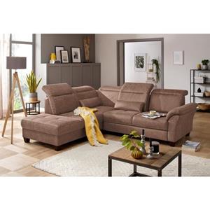 Premium collection by Home affaire Hoekbank Solvei met ottomane-afsluitelement en zitdiepteverstelling, naar keuze ook met verstelbaar hoofdeind en slaapfunctie, binnenvering