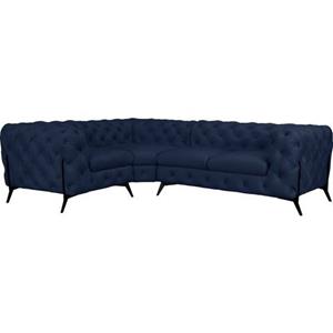 Leonique Hoekbank Amaury met luxueuze capitonnage in een moderne look, breedte 262 cm, kleur van de poten naar keuze