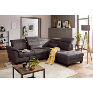 Premium collection by Home affaire Hoekbank Solvei met ottomane-afsluitelement en zitdiepteverstelling, naar keuze ook met verstelbaar hoofdeind en slaapfunctie, binnenvering