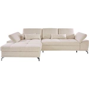 Places of Style Hoekbank Costello 3 nierkussens, optionele bedfunctie en bedlade