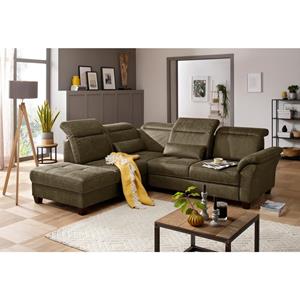 Premium collection by Home affaire Hoekbank Solvei met ottomane-afsluitelement en zitdiepteverstelling, naar keuze ook met verstelbaar hoofdeind en slaapfunctie, binnenvering