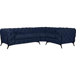 Leonique Chesterfield-Sofa "Amaury", moderne Chersterfield-Optik, Breite 262 cm, Fußfarbe wählbar