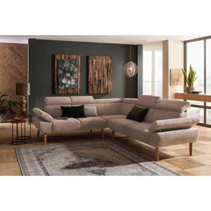 Premium collection by Home affaire Ecksofa "Trapino", Mit Kopf- und Armteilverstellung, langer Schenkel wahlweise links oder rechts, 3 Bezugsqualitäten