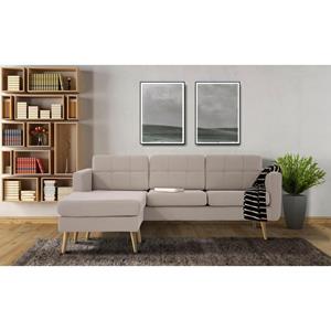 Home affaire Hoekbank Brest met capitonnage en stiksels achter, strak design