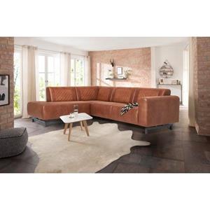 Premium collection by Home affaire Ecksofa "Avila", in Lederoptik und Metall Füßen