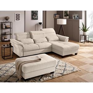 Premium collection by Home affaire Hoekbank Solvei met récamier-afsluitelement en zitdiepteverstelling. naar keuze ook met verstelbaar hoofdeind en slaapfunctie, binnenvering
