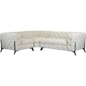 Leonique Ecksofa Amaury, mit Kopfheftung in moderner Optik, Breite 262 cm, Fußfarbe wählbar