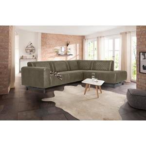 Premium collection by Home affaire Ecksofa "Avila", in Lederoptik und Metall Füßen