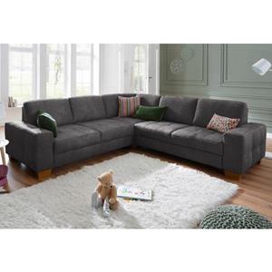 Home affaire Hoekbank Puccini L-vorm met binnenvering, zitdiepteverstelling, contrastnaad