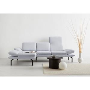OTTO products Ecksofa "Bennid", Wahlweise mit Arm- und Rückenfunktion, alle Stoffe aus recyceltem Material, hohe Metallbeine