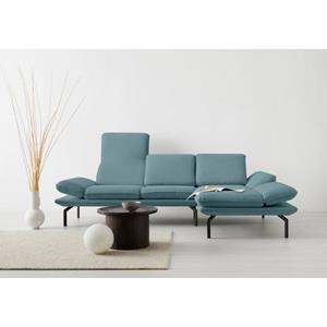 OTTO products Ecksofa "Bennid", Wahlweise mit Arm- und Rückenfunktion, alle Stoffe aus recyceltem Material, hohe Metallbeine