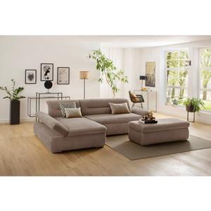 my home Ecksofa "Avesa", Wahlweise mit Armteilvertsellung und Bettfunktion, B/T/H: 300/172/80 cm