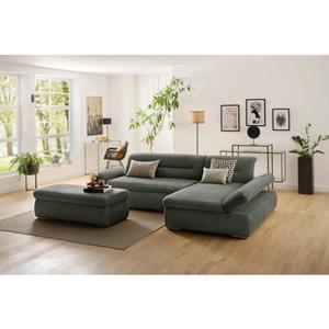 my home Ecksofa "Avesa", Wahlweise mit Armteilvertsellung und Bettfunktion, B/T/H: 300/172/80 cm