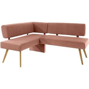 OTTO products Hoekbank Alessja Breedte lange zijde 192 of 212 cm, bekleding van microvezel, frame van eiken massief hout