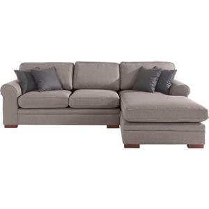 Timbers Ecksofa "Broughton", weicher Sitzkomfort, incl. 4 Zierkissen, Keder