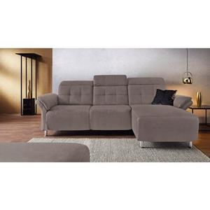 Places of Style Hoekbank Manhattan L-vorm bank met elektrische relaxfunctie, verstelbare armleuningen