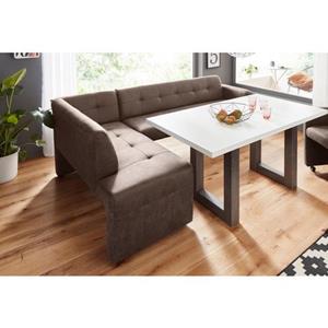 exxpo - sofa fashion Hoekbank Barista met geweldige detailafwerking, hoge bodemvrijheid Comfortabele zithoogte 49 cm, vrij in de ruimte te plaatsen
