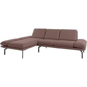 OTTO products Ecksofa "Bennid", Wahlweise mit Arm- und Rückenfunktion, alle Stoffe aus recyceltem Material, hohe Metallbeine