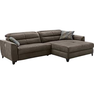 Jockenhöfer Gruppe Ecksofa, mit 2x 120cm breite, elektromotorische Relaxfunktionen im Sitz und Ottomane