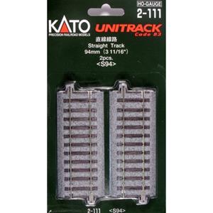 KATO H0 Unitrack 2-111 Gerades Gleis 94mm 2St.