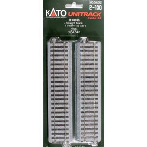 KATO H0 Unitrack 2-130 Gerades Gleis 174mm 4St.