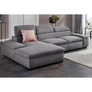 Home affaire Ecksofa "Alberto", inkl. Kopfteilverstellung, mit Recamiere