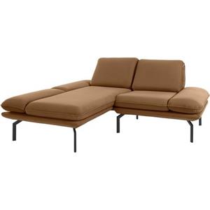 OTTO products Ecksofa "Bennid", Wahlweise mit Arm- und Rückenfunktion, alle Stoffe aus recyceltem Material, hohe Metallbeine