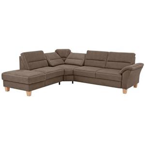 Home affaire Hoekbank Soleo comfortabel door trapezehoek met relaxfunctie, ook met slaapfunctie en bergruimte, binnenvering