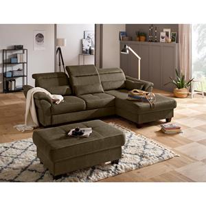 Premium collection by Home affaire Hoekbank Solvei met récamier-afsluitelement en zitdiepteverstelling. naar keuze ook met verstelbaar hoofdeind en slaapfunctie, binnenvering