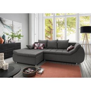 INOSIGN Hoekbank Imola elegant en modern, actuele stiksels in de zitting, comfortabel, L-vorm
