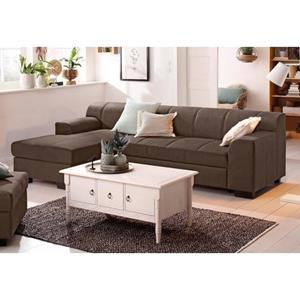 Home affaire Ecksofa "Falk", mit Federkern und wahlweise mit Bettfunktion und Bettkasten