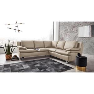 PLACES OF STYLE Ecksofa "Dover335", gleichschenklig, in Echtleder