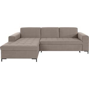 OTTO products Ecksofa "Grazzo", hochwertige Stoffe aus recyceltem Material, Steppung im Sitzbereich, wahlweise mit Bettfunktion und Bettkasten