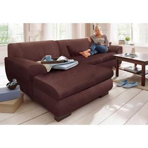 Home affaire Ecksofa "Nika", MELROSE, Microfaser oder Struktur, wahlweise mit Bettfunktion