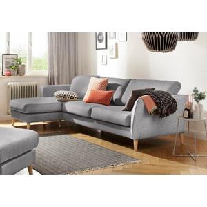 Home affaire Ecksofa "Marseille", Mit Massivholzbeinen aus Eiche, In verschieden Bezügen und Farbvarianten