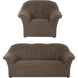 DOMO collection Zithoek Pegnitz Fauteuil en 3-zits (set)
