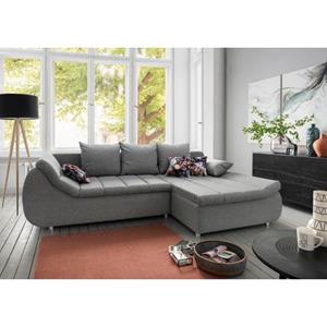 INOSIGN Hoekbank Imola elegant en modern, actuele stiksels in de zitting, comfortabel, L-vorm